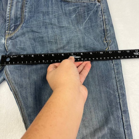 Levi's 514 Slim Straight Jeans Mens 34 x 30 Denim Pants‎ Blue Faded - Picture 7 of 16